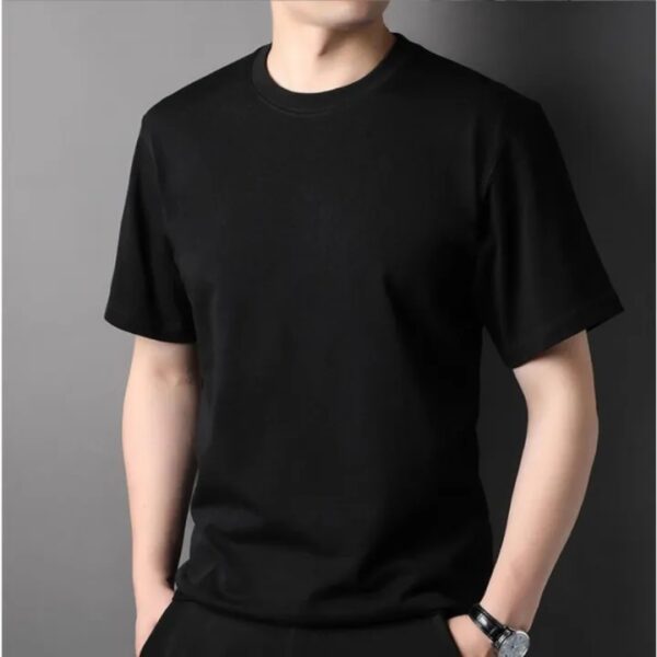 Plain Black Jersey T-Shirts For Men's