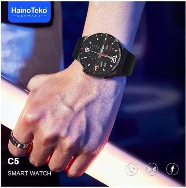 Haino Teko Germany C5 Round Shape Smart Watch With 2.02 Inch HD Display - Image 3